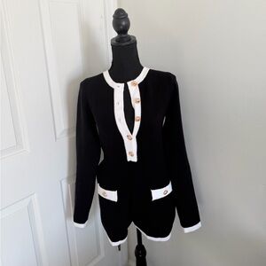 Black and White Women's Sweater Romper SEXY🔥🔥🔥